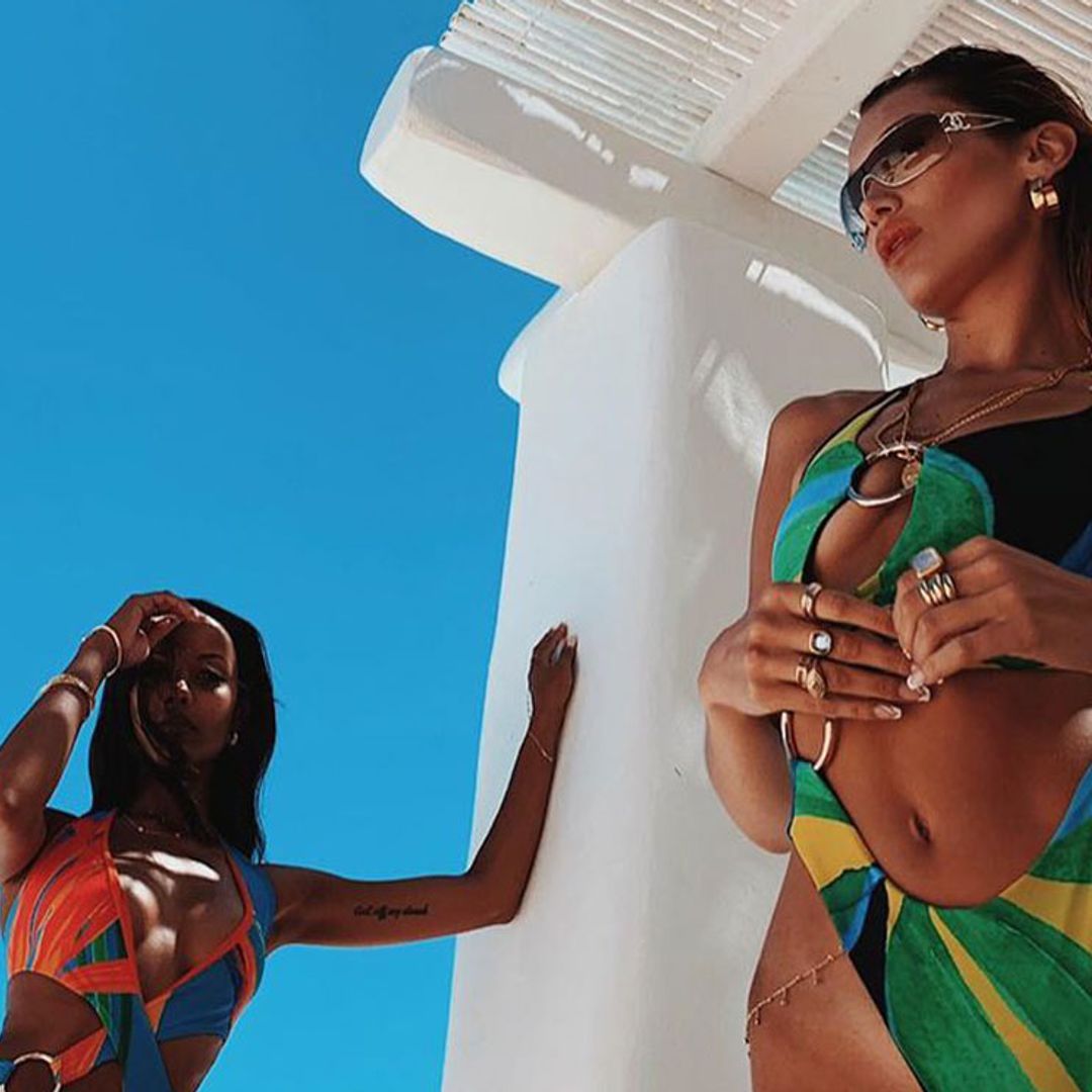 bella hadid banador asimetrico