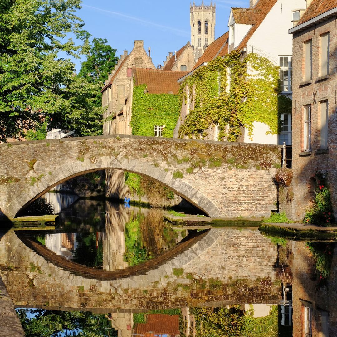 Puente y canal de Brujas, Bélgica