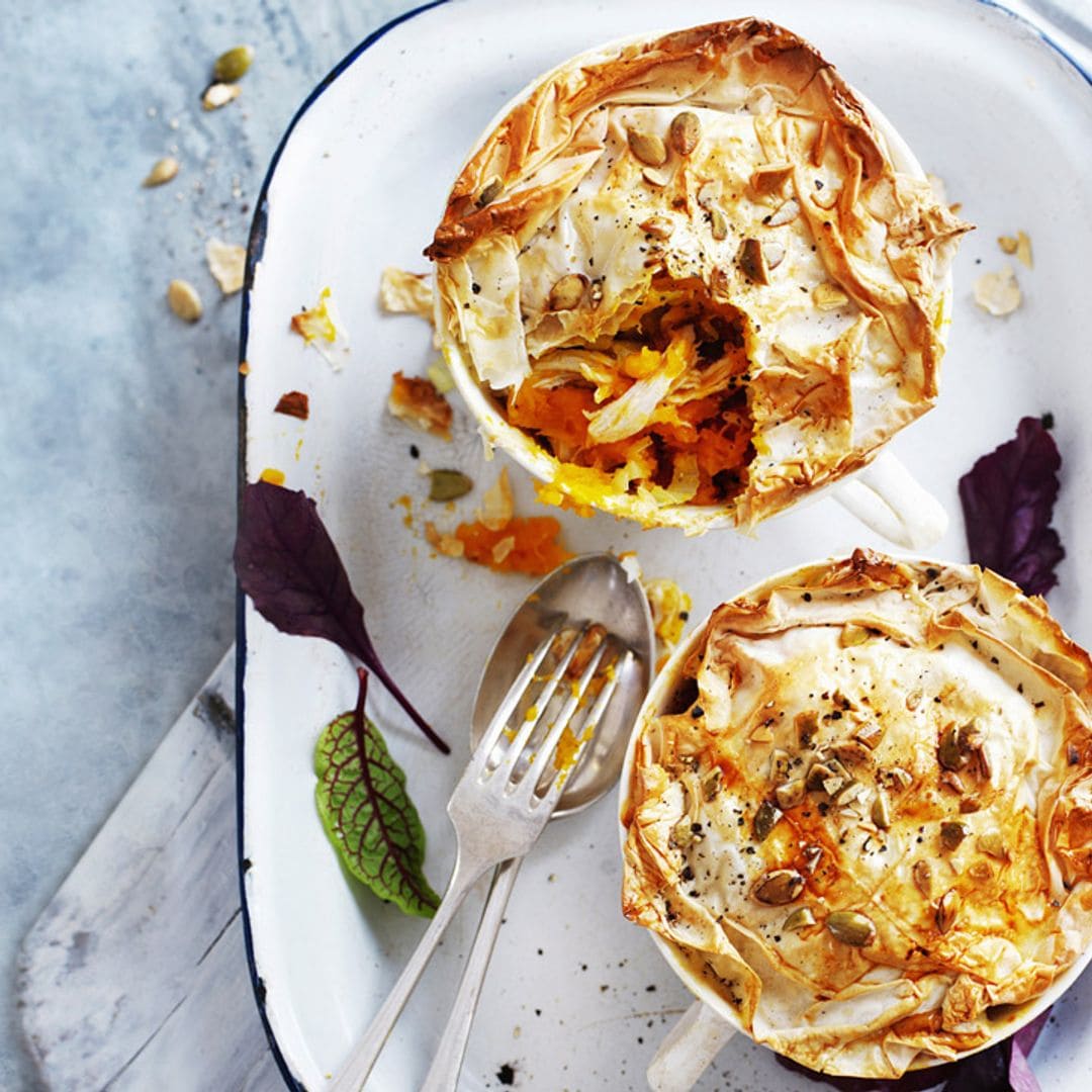 Pastel de pollo con pasta filo