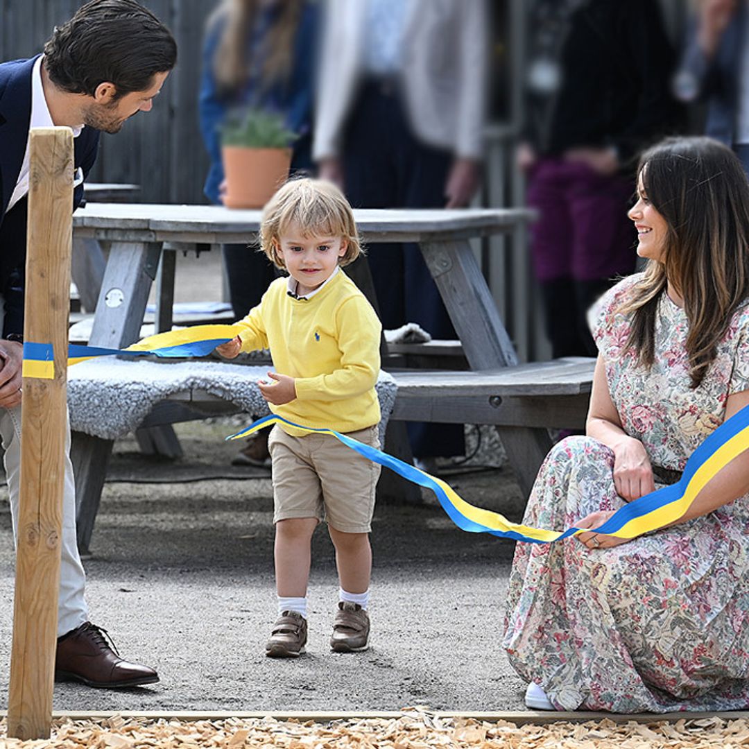 Las imágenes más divertidas de Julián de Suecia que debuta en un acto oficial ¡inaugurando su propio parque infantil!