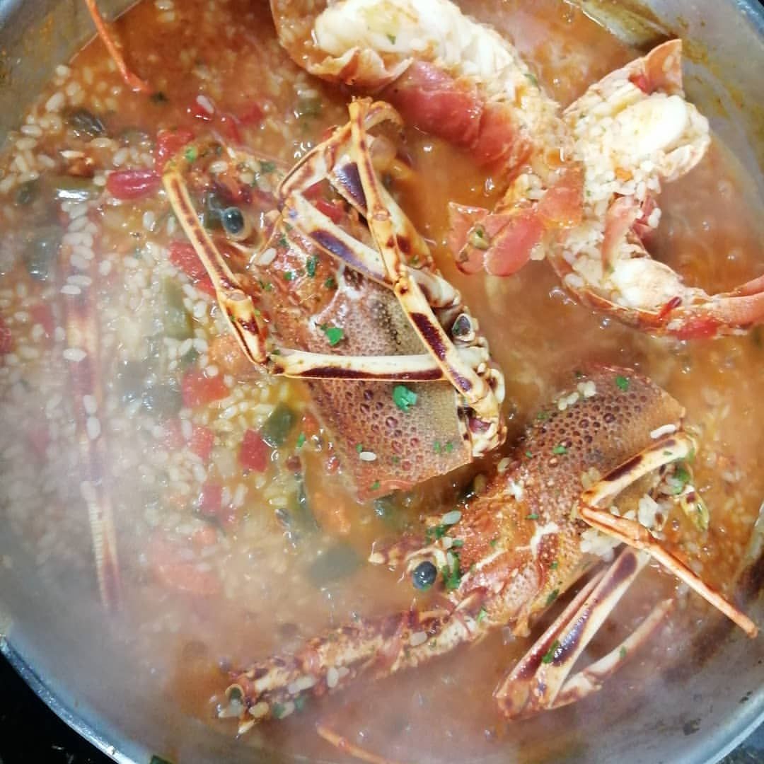 Arroz de marisco, faro de Punta Cabalo, Pontevedra, Isla de Arousa