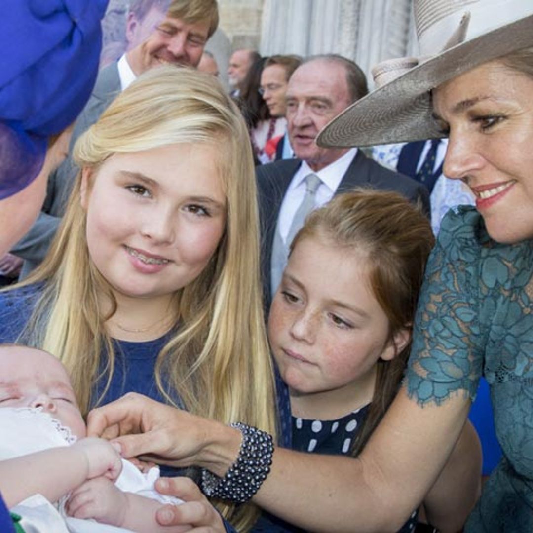 Máxima de Holanda y sus hijas, protagonistas del último bautizo de un príncipe
