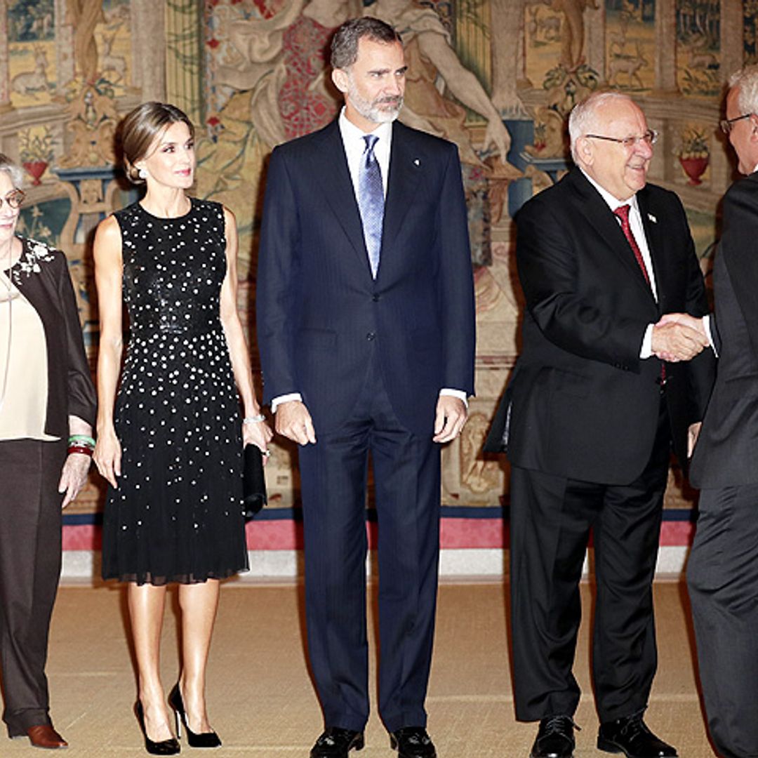 El Presidente de Israel y su mujer reciben a los Reyes en El Pardo