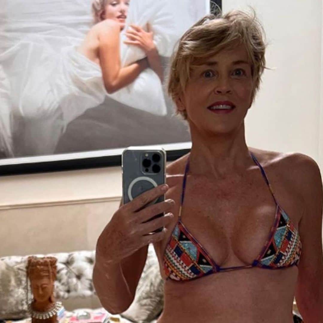 Sharon Stone deja a sus fans boquiabiertos posando en bañador a los 64 años