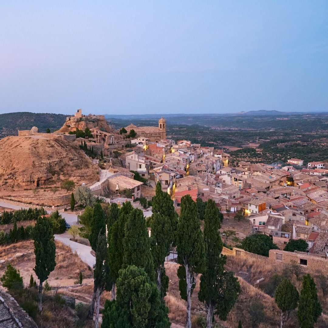 Panorámica del pueblo de La Fresneda en el Matarraña turolense