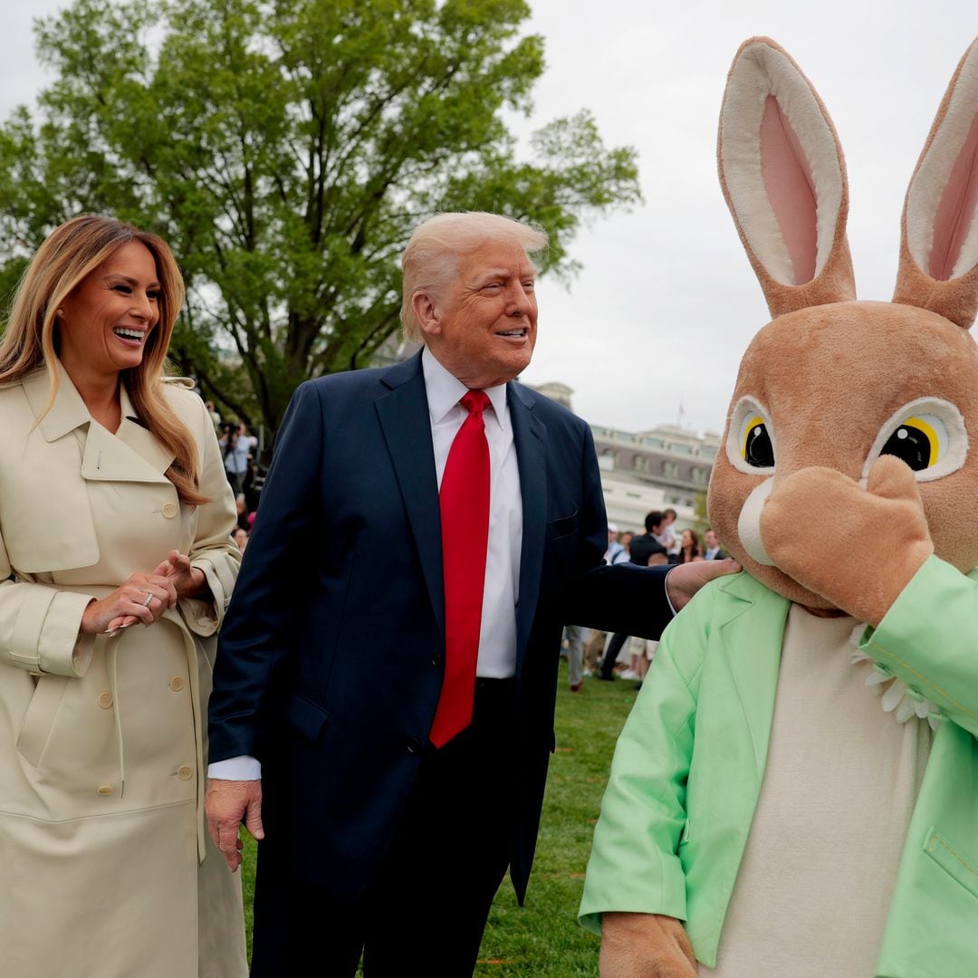 Las curiosas imágenes de Melania y Donald Trump celebrando la Pascua en la Casa Blanca