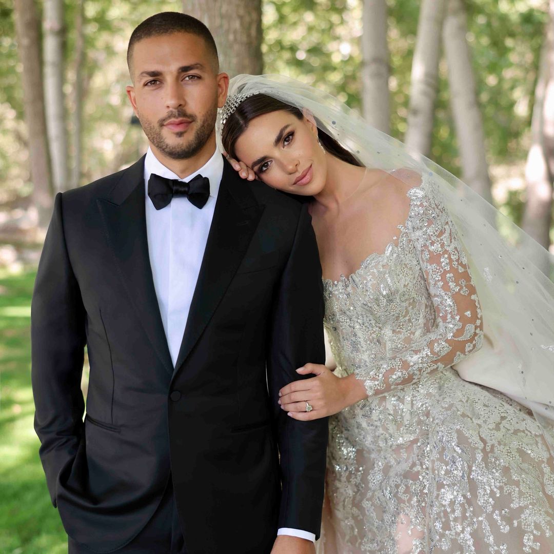 El vestido de novia de Zein Qutami, nuera de Elie Saab: 800 horas de trabajo, más de 300.000 cristales bordados y kilómetros de hilo
