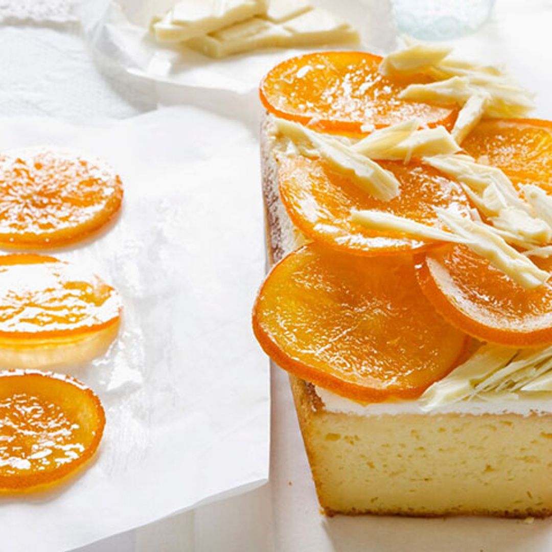 'Cheesecake' de naranja con cobertura de chocolate blanco