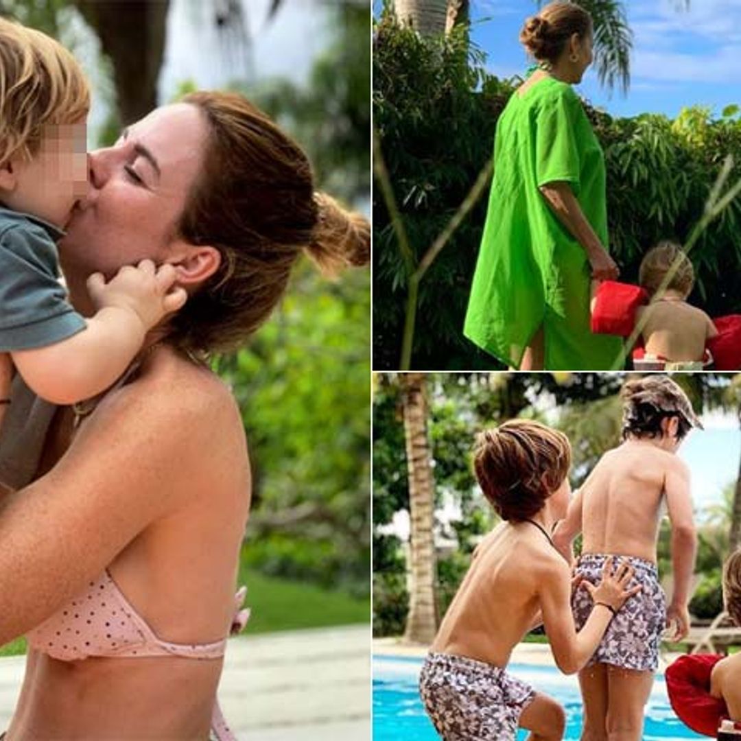 La atípica Navidad de Amelia Bono y su familia ¡en bañador!