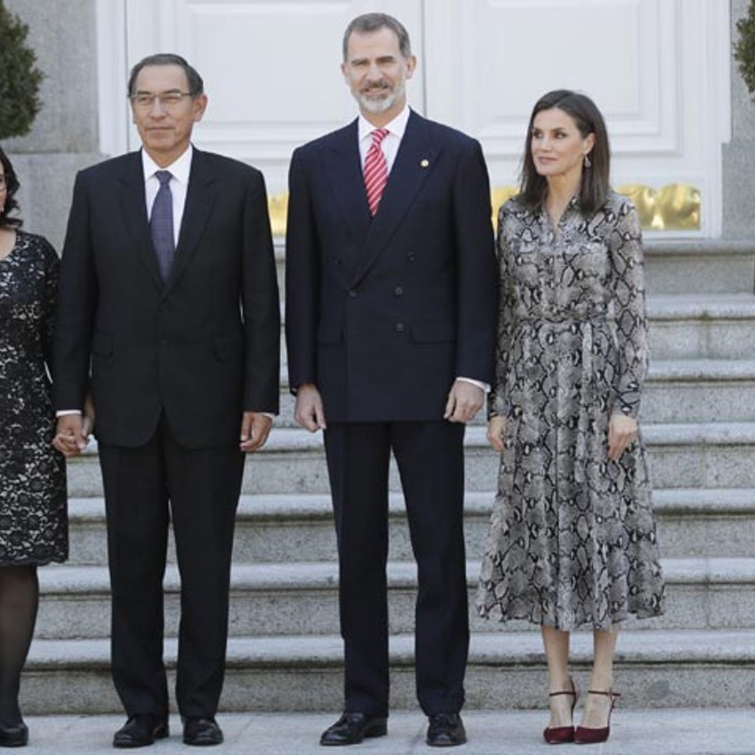 Don Felipe y doña Letizia ofrecen un almuerzo al presidente peruano y su esposa en la Zarzuela