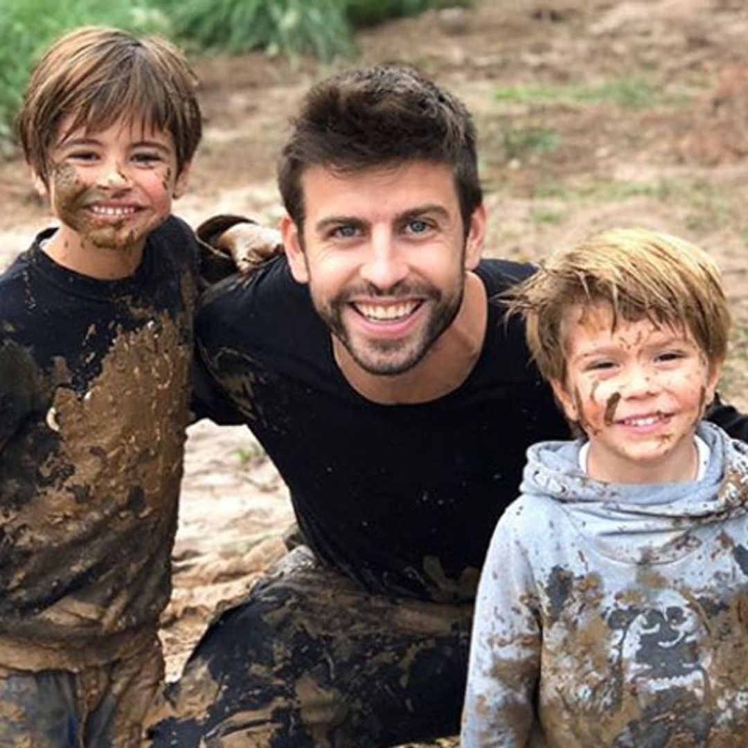 ¡'Pelea' en el barro! La tarde de juegos de Gerard Piqué con sus hijos Milan y Sasha