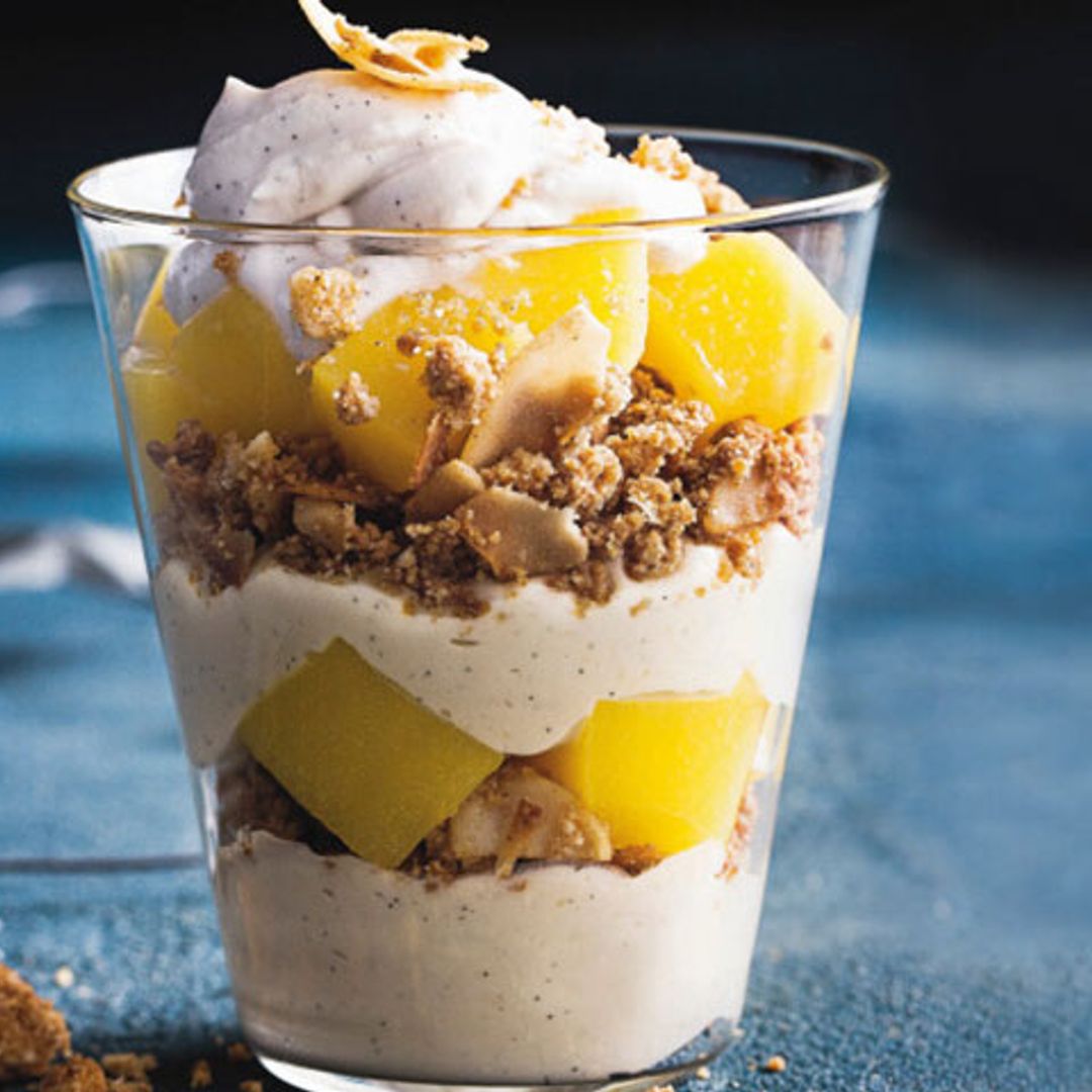 'Trifle' de mango y coco