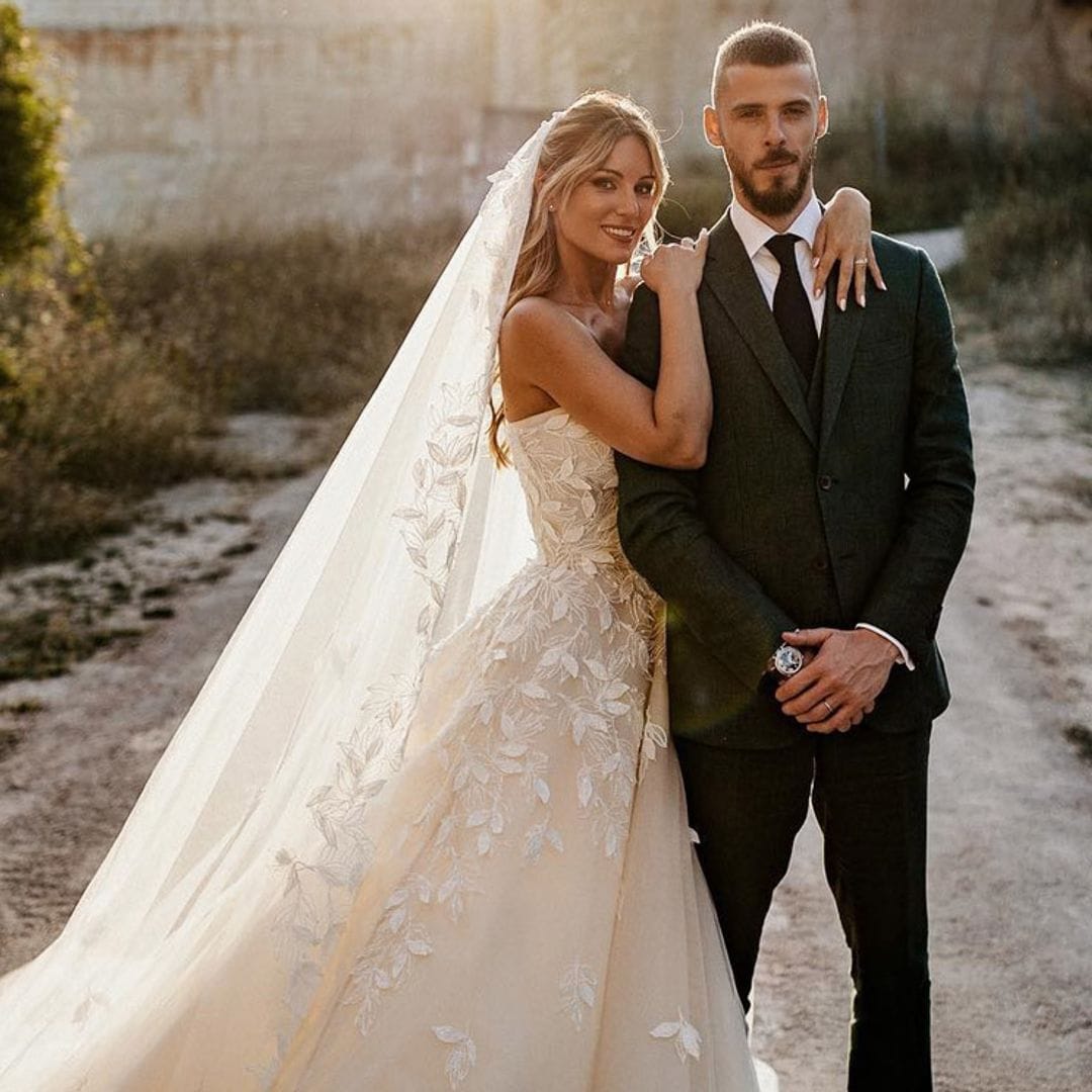 Edurne elige un mono 'halter' como segundo look nupcial en su boda con David de Gea
