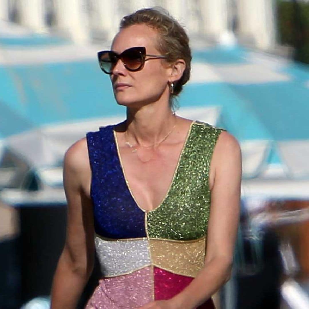 Con un bañador-body multicolor, Diane Kruger sigue siendo la reina de la belleza natural
