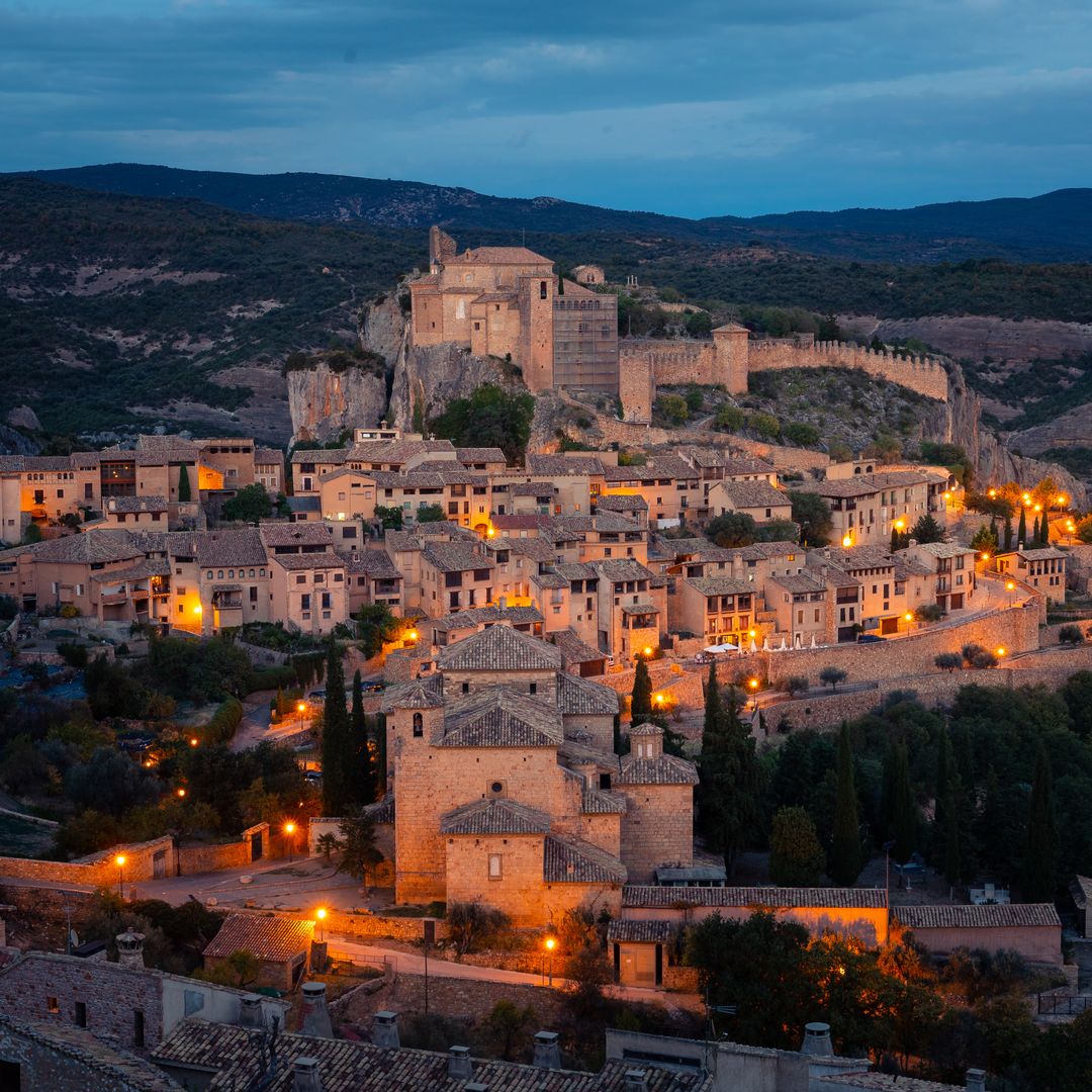 Noche en Alquézar, un pueblo de montaña de la provincia de Huesca