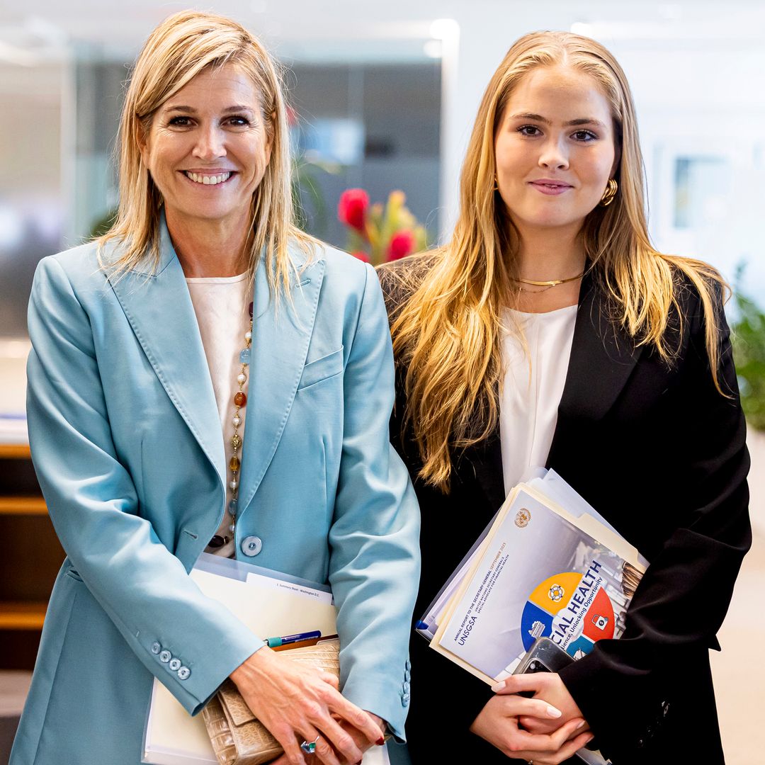Máxima y Amalia de Holanda en Washington: complicidad madre e hija que se refleja en sus looks
