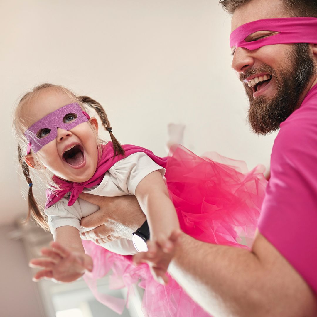 Padre e hija felices