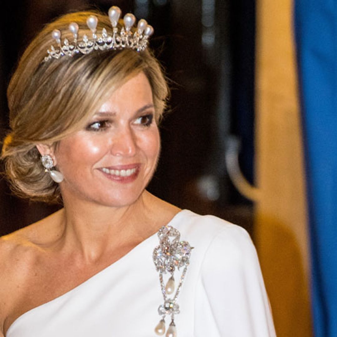Triunfo total para Máxima, con joyas de la Corona y vestida de novia