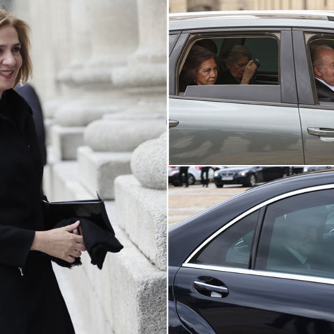 La infanta Cristina asiste a la misa homenaje a don Juan de Borbón presidida por los cuatro Reyes