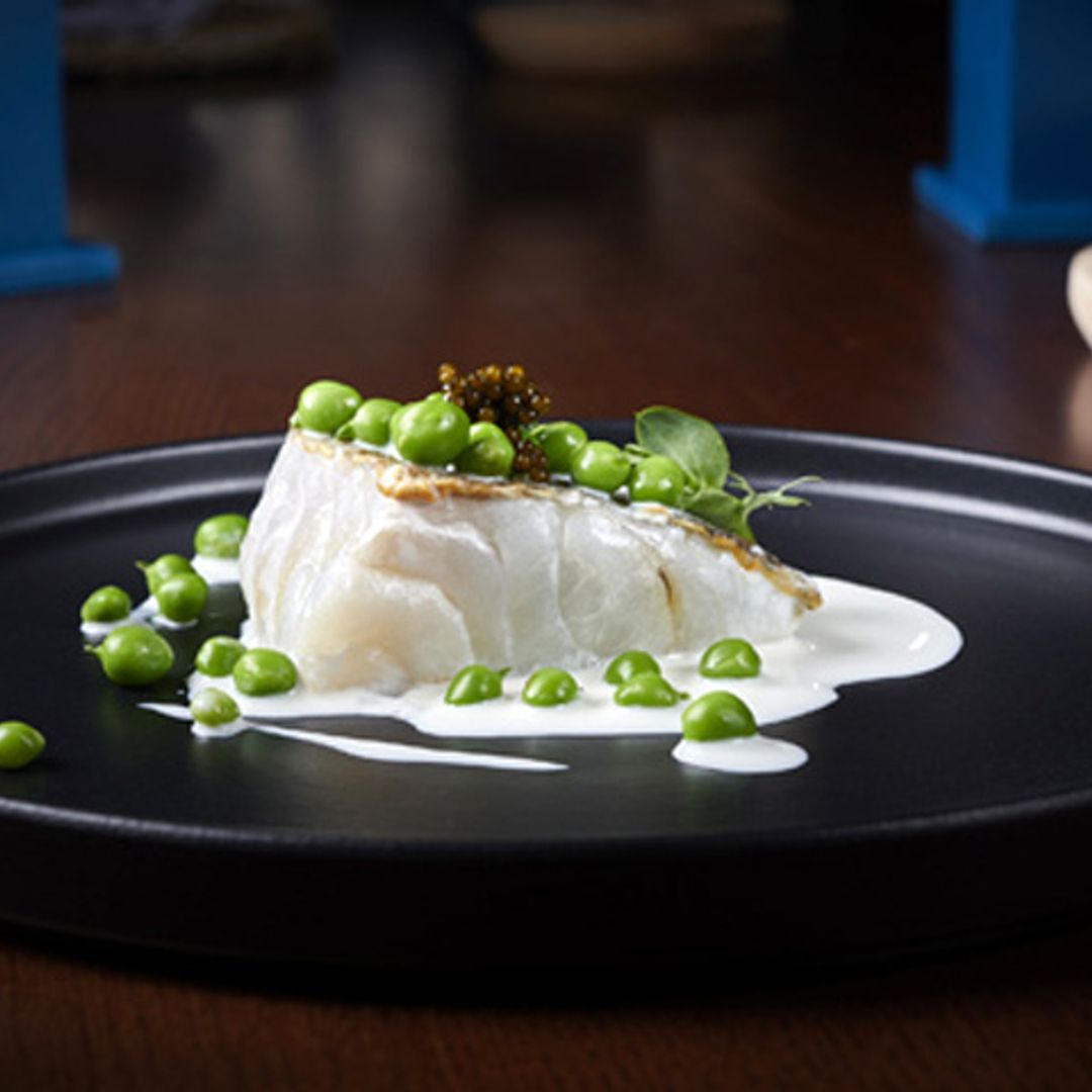 Bacalao, pilpil, guisantes y caviar del Tíbet