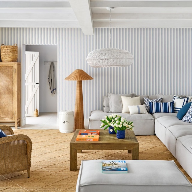 Salón decorado de verano