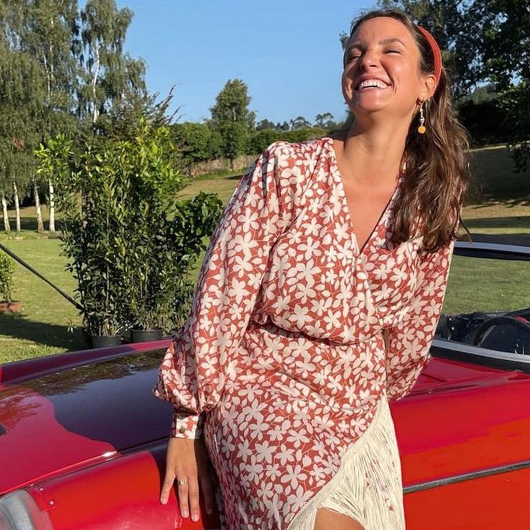 El vestido 'mantón de Manila' que causa sensación entre las invitadas españolas