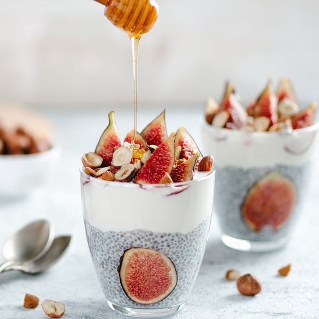Postre de brevas y chía