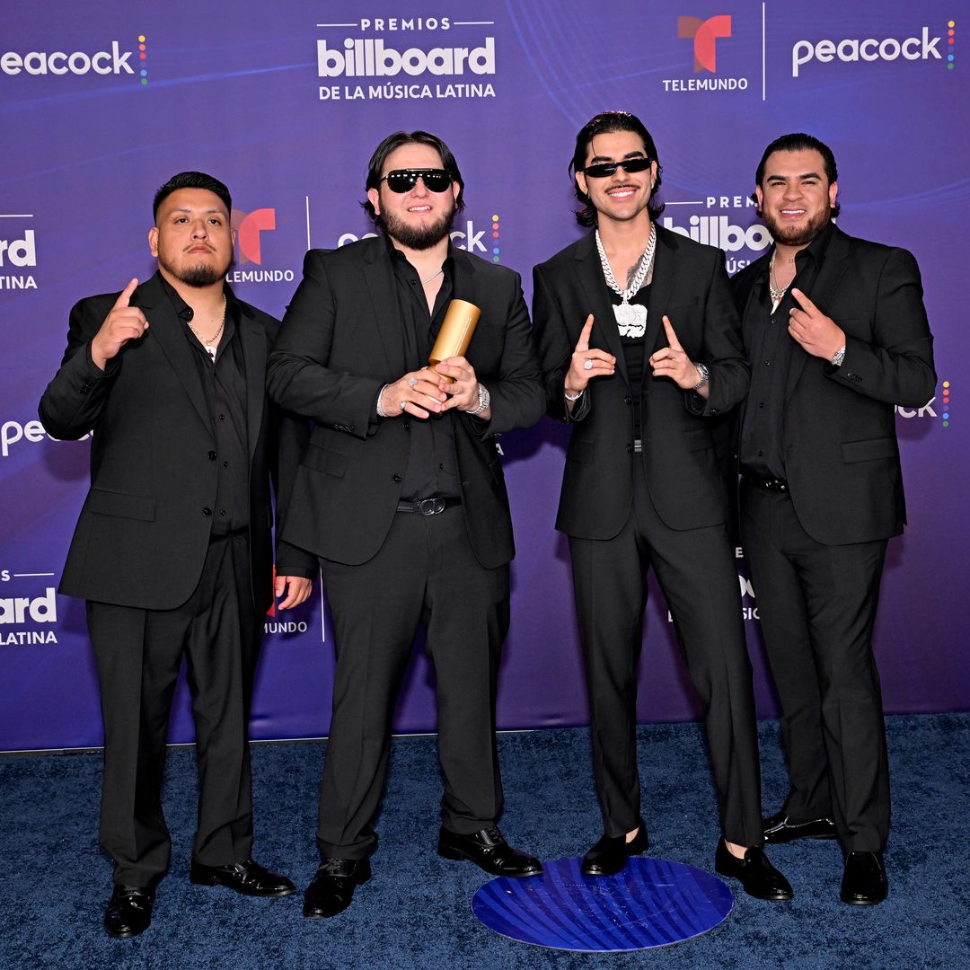 El grupo Fuerza Regida, ganadores en los Billboard Latin Music Awards 2025