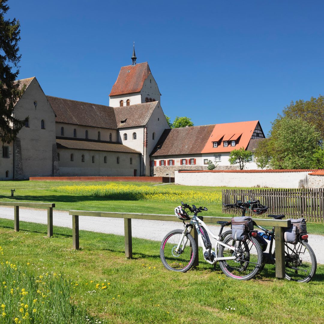 Catedral de St. Maria y San Marcos, isla Reichenau Island, lago Constanza, Baden-Wurttemberg, Alemania