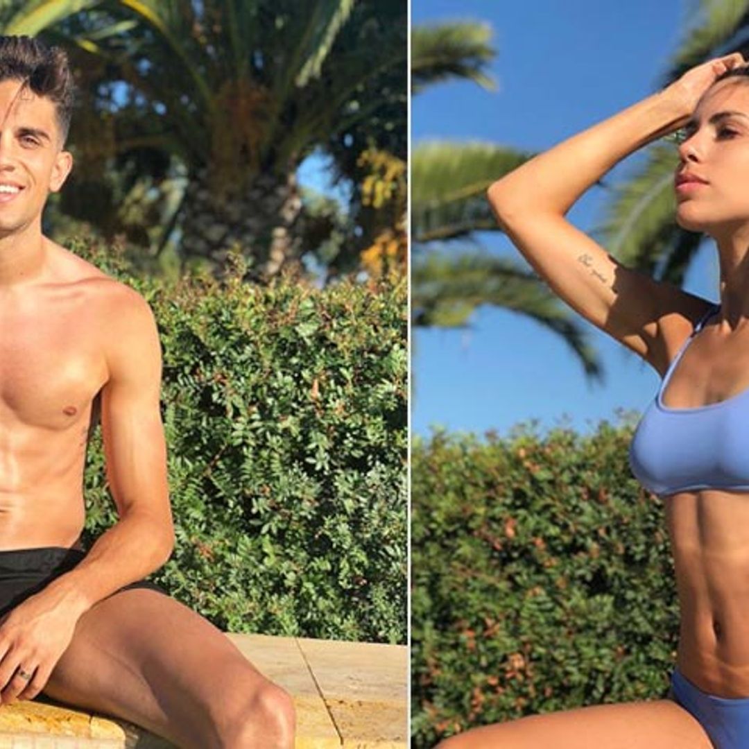 Melissa Jiménez y Marc Bartra presumen de 'cuerpazos 10'