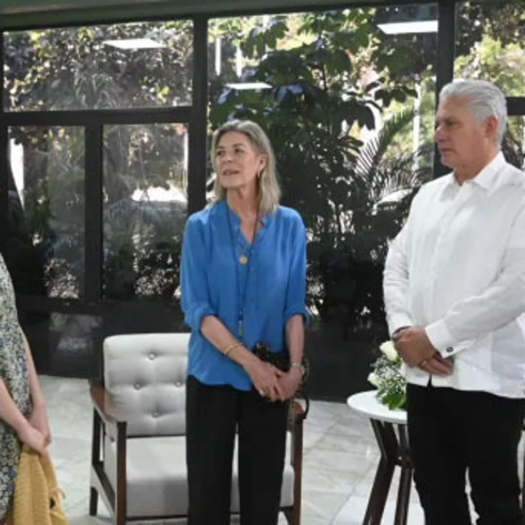 Carolina de Mónaco, su hija Alejandra de Hannover y su yerno, recibidos en Cuba de forma oficial 