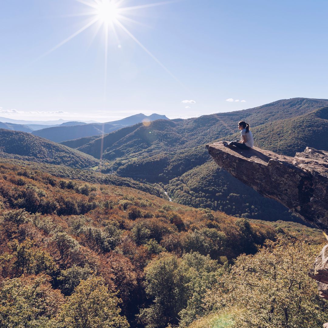 Mirador de Zamariain, con vistas a la Selva de Irati, Navarra