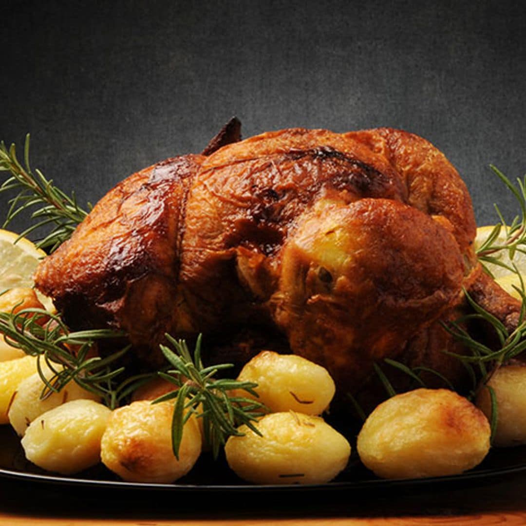 Pollo al horno con limón y patatas