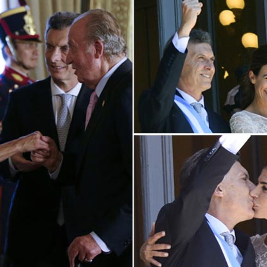 El rey Juan Carlos asiste a la toma de posesión de Mauricio Macri, Presidente de Argentina