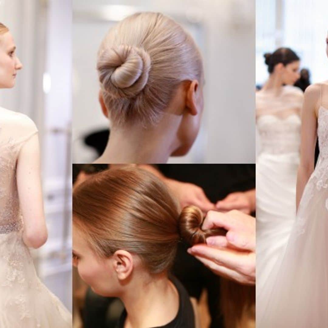 Consigue el peinado de novia del desfile de Monique Lhuillier, paso a paso