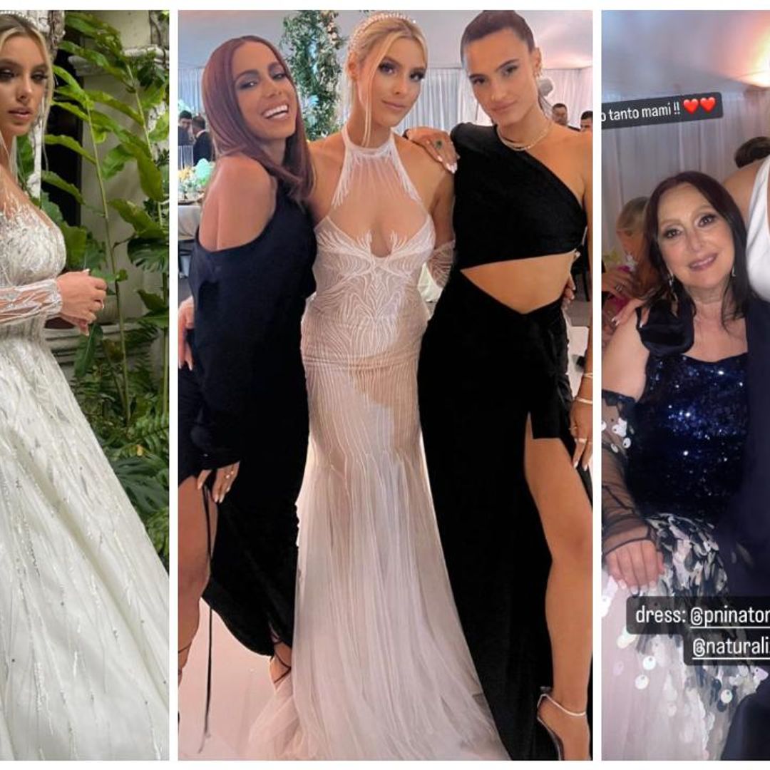 Así fueron los tres espectaculares vestidos de Lele Pons para su boda