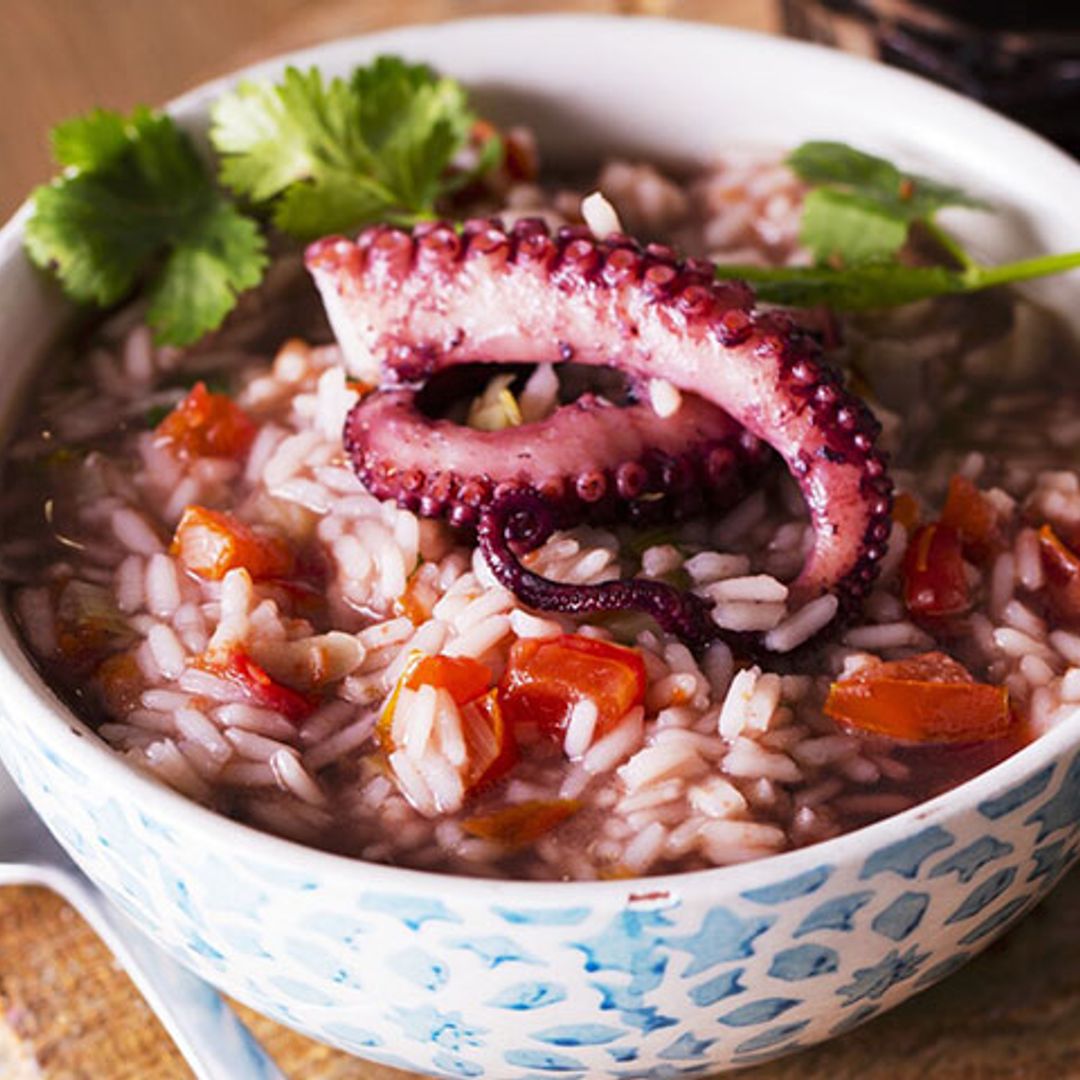 Arroz con pulpo a la portuguesa
