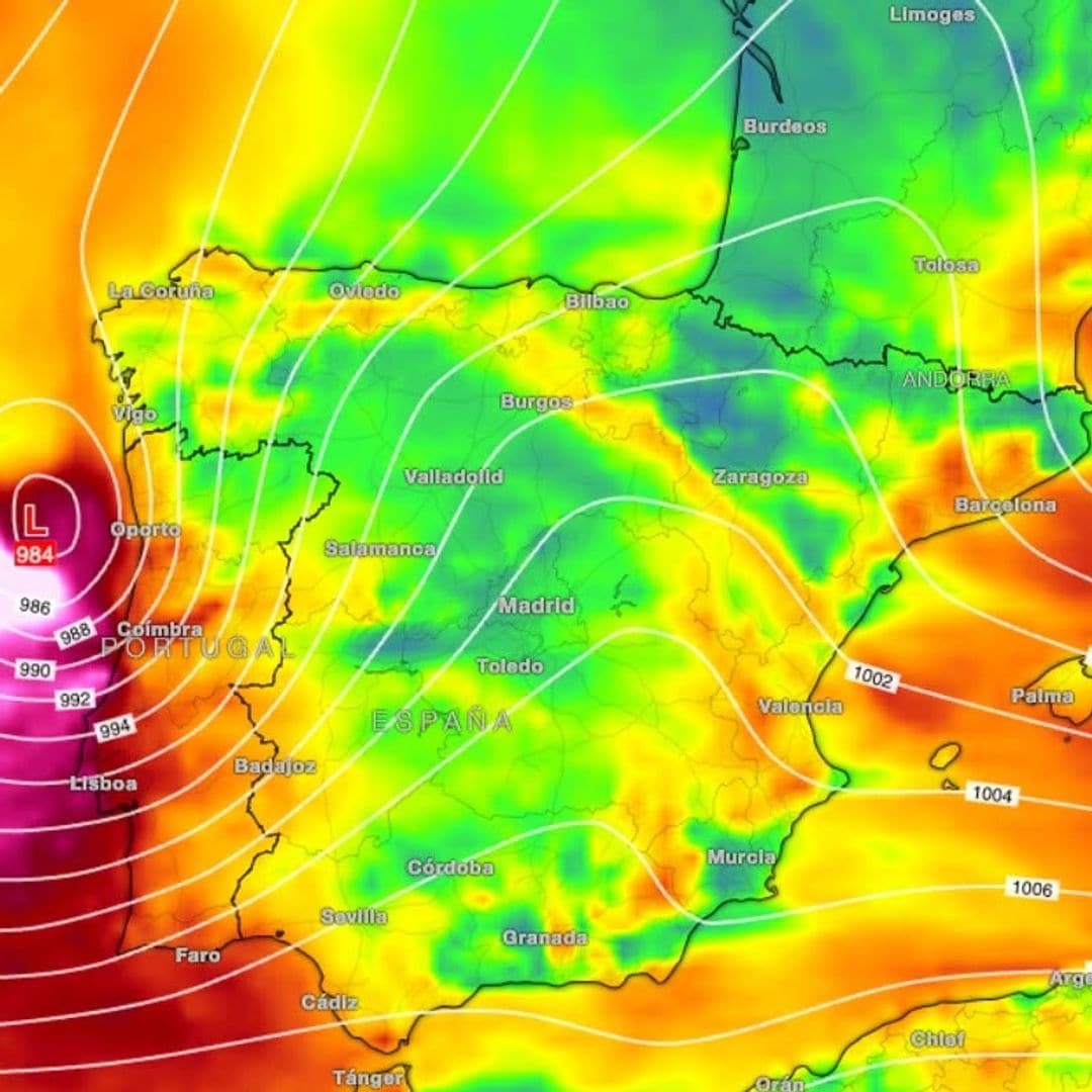 El llamado “tren de borrascas” está guiado por un chorro polar muy activo situado justo sobre la Península Ibérica