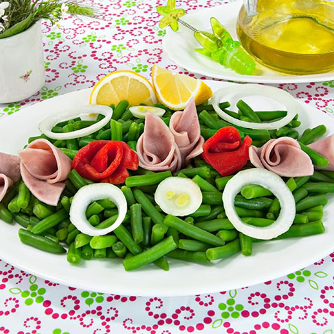 Ensalada de judías verdes y jamón cocido