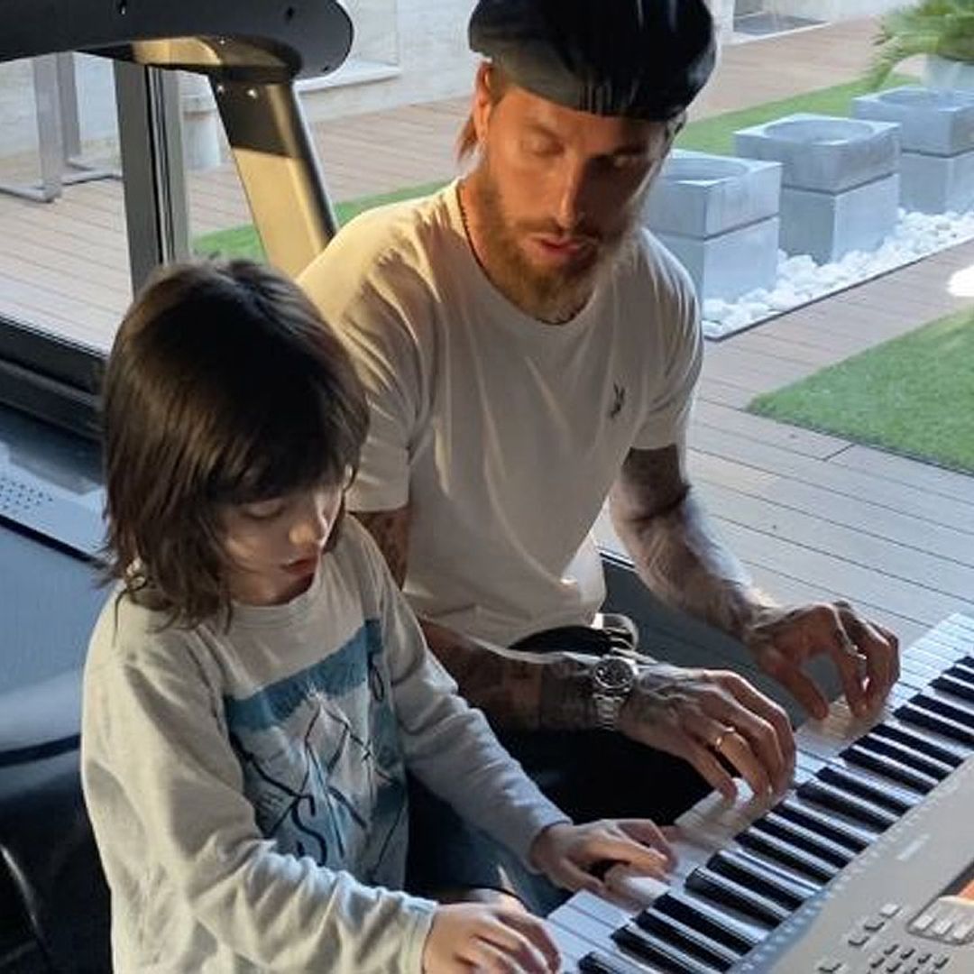 Sergio Jr., el mejor profesor de piano de su padre, Sergio Ramos