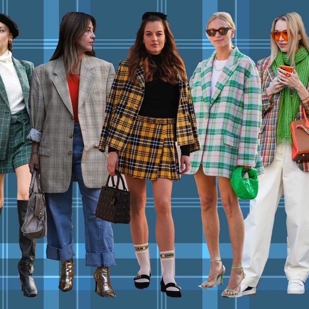 Americana de tartán: ideas para mejorar cualquier look con la prenda comodín favorita del 'street style'