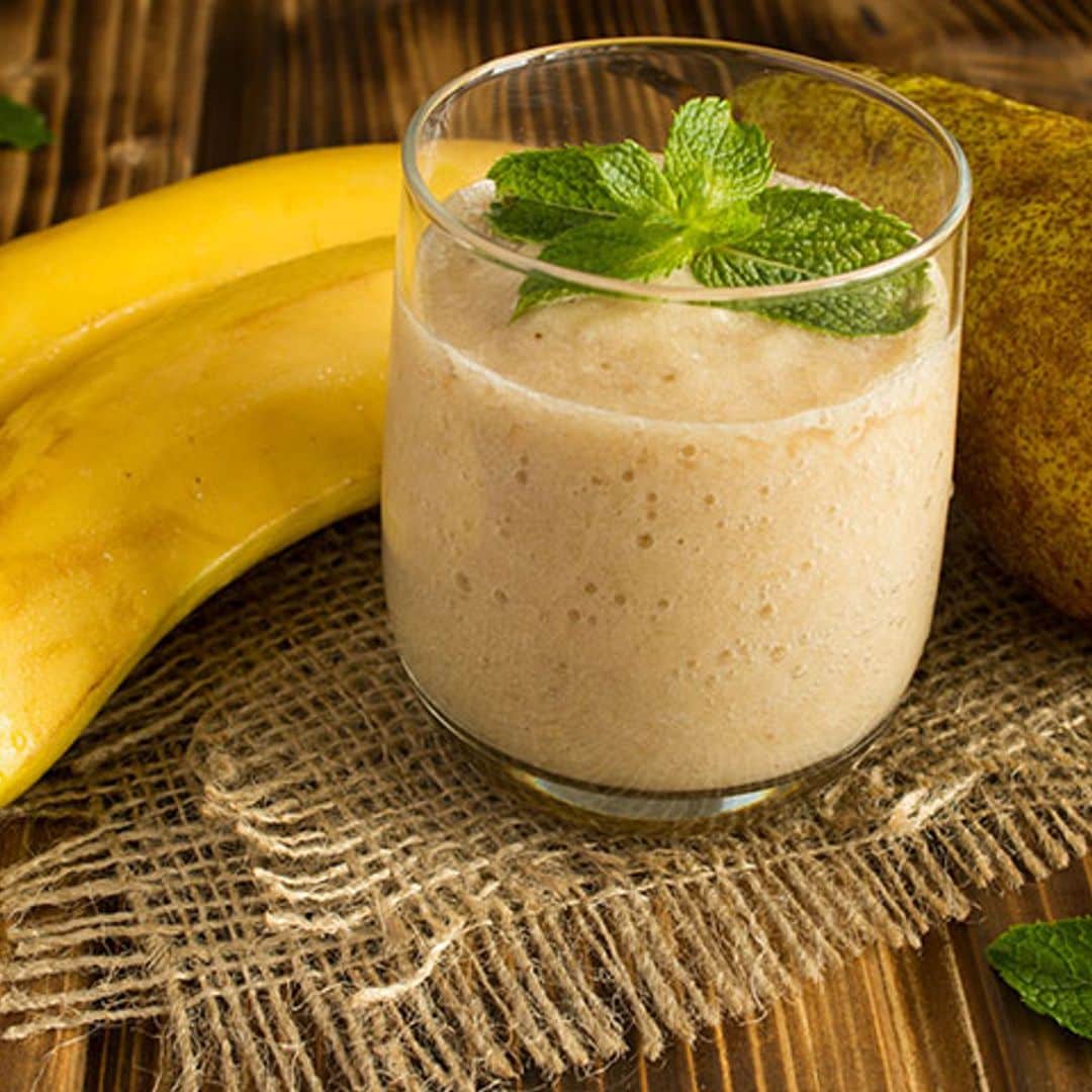 Zumo de pera y plátano