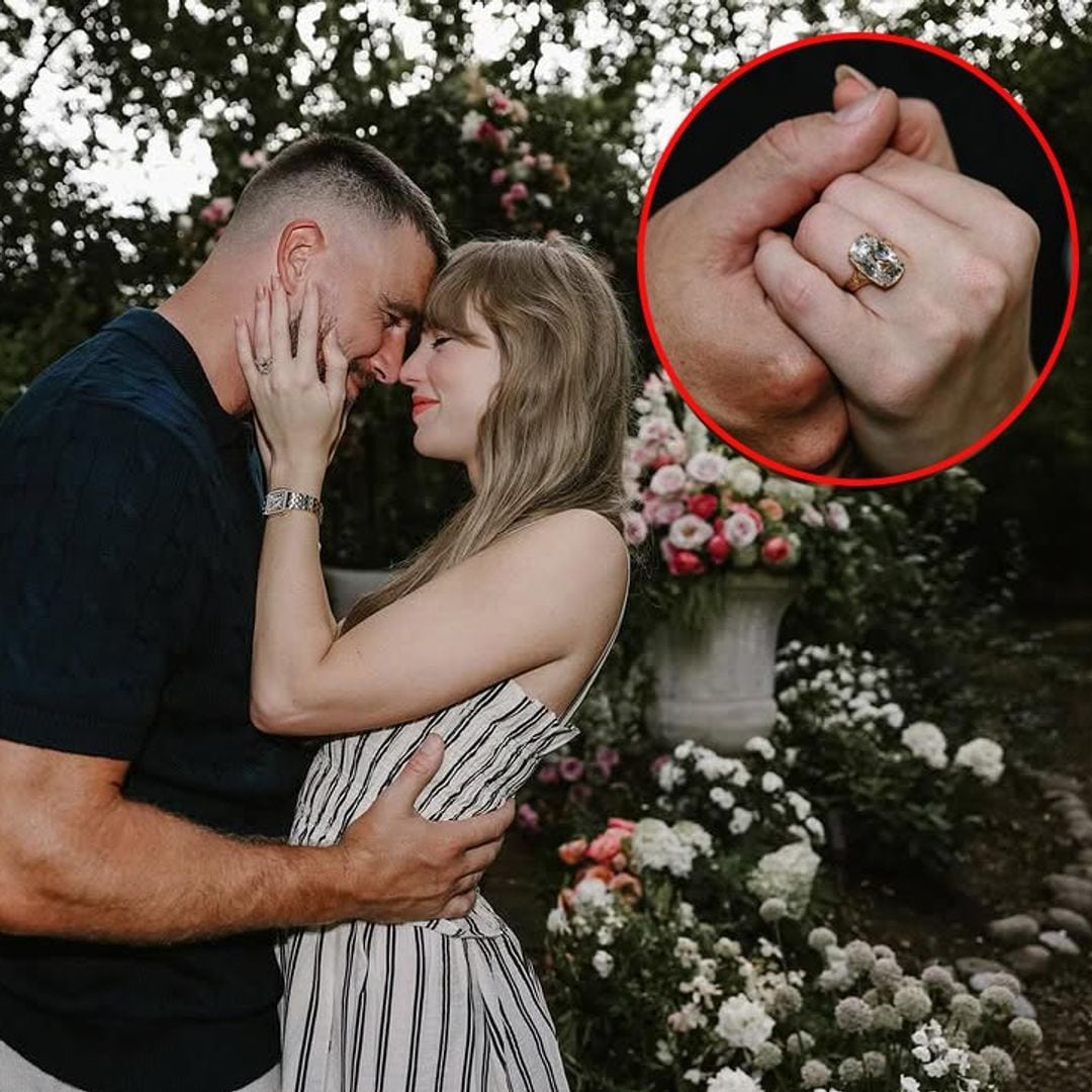 Todos los detalles del espectacular anillo de compromiso de Taylor Swift con aires vintage y un gran diamante