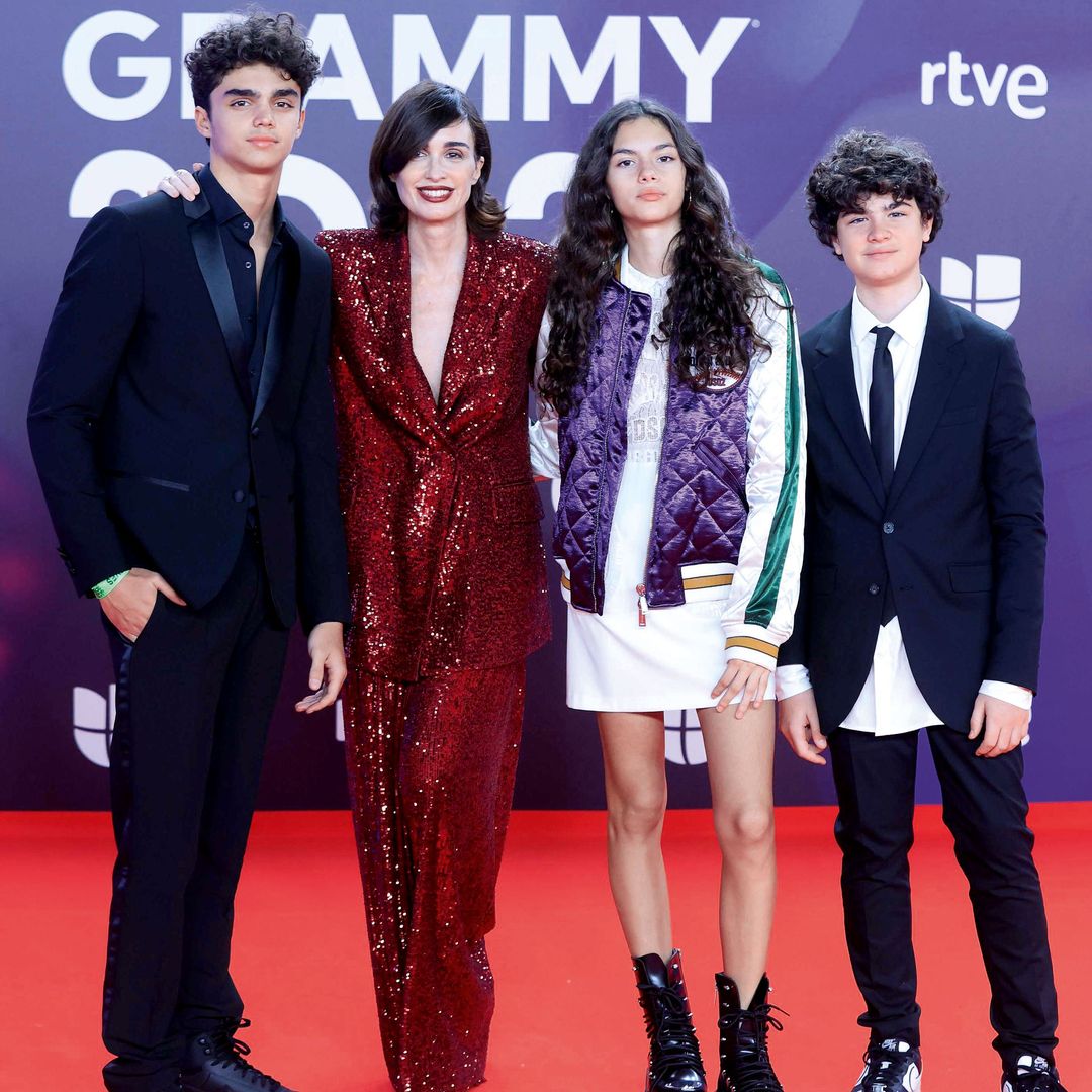 Paz Vega junto a sus hijos, Orson, Ava y Lenon