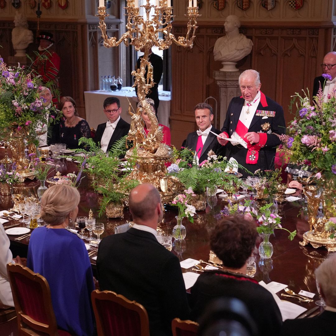 Así se transformó el histórico salón de San Jorge en Windsor para la cena de Estado con Macron