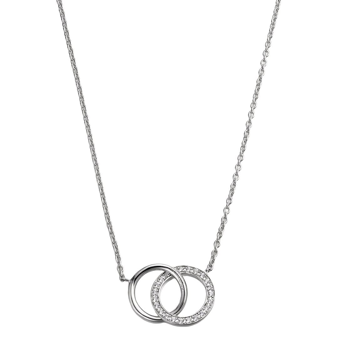 Colgante de plata con topacios blancos (139 €), de Aristocrazy