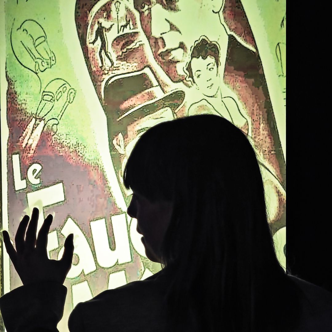 Cartel de 'El halcón maltés' en el torreón del Gran Prior, Alcázar de San Juan, Ciudad Real 