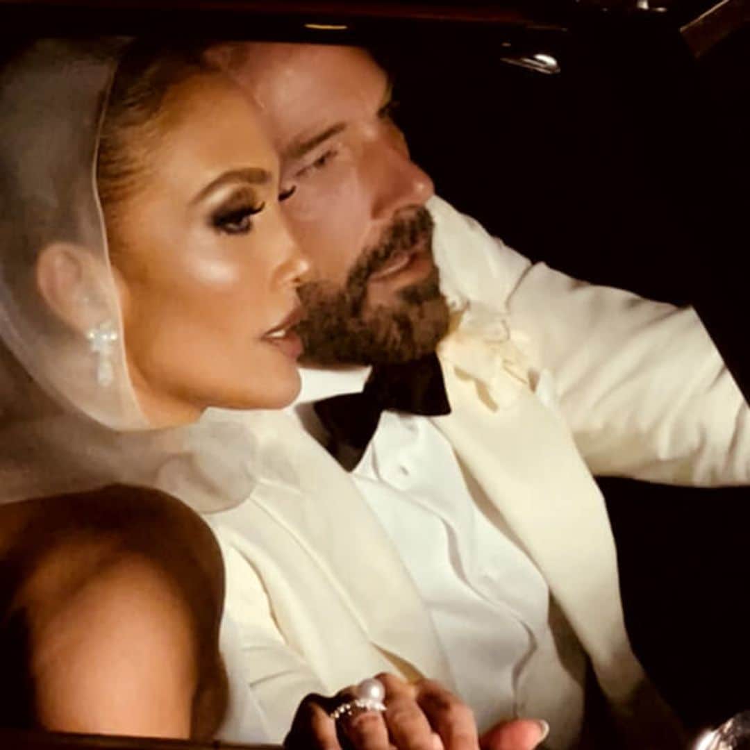 Jennifer Lopez y Ben Affleck en su boda en 2022, en Georgia