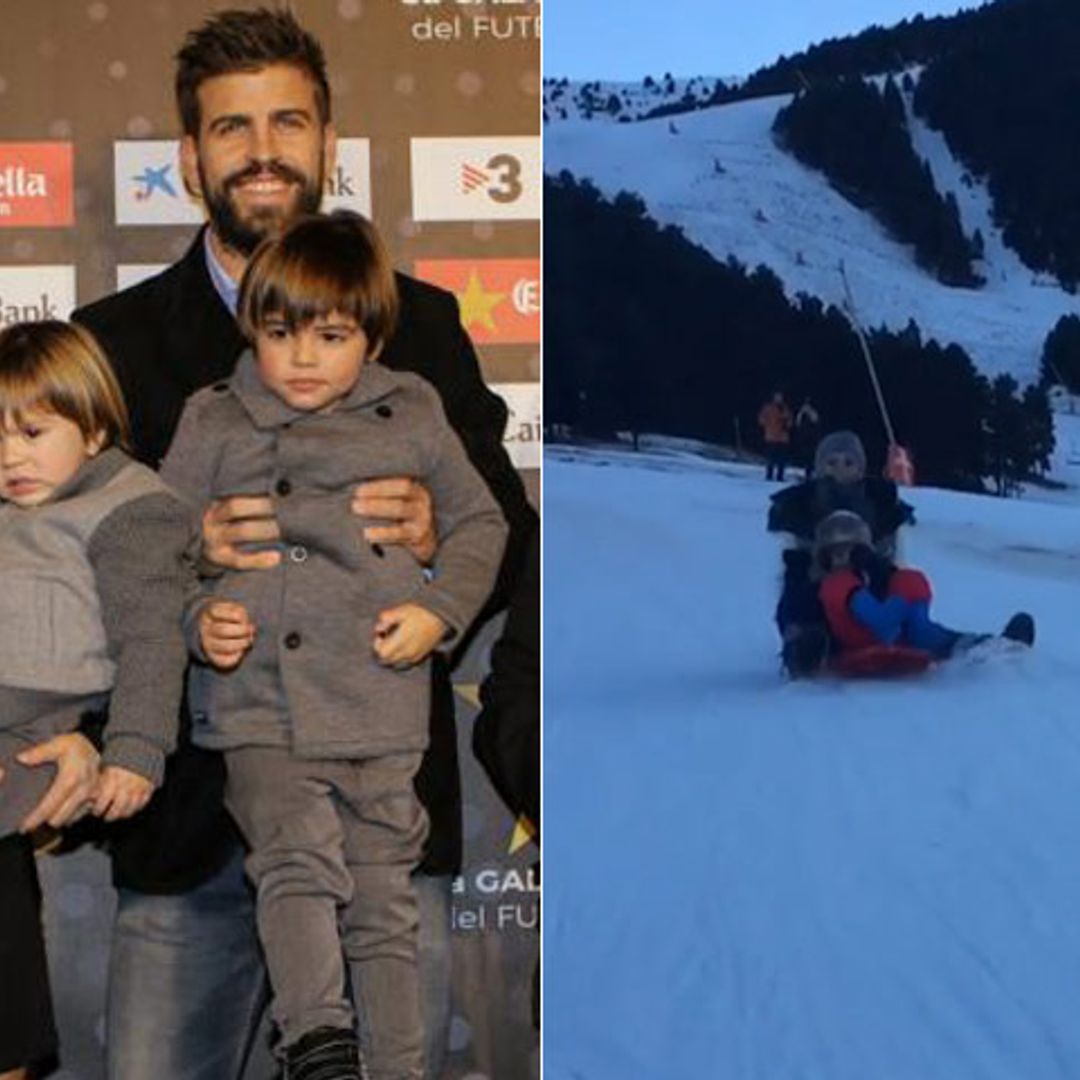 Así reacciona Sasha Piqué al descubrir a su madre en trineo y a toda velocidad