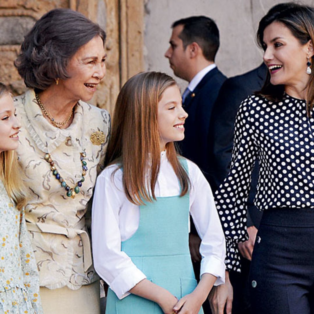La foto de la reina Sofía con sus nietas que finalmente sí se llegó a realizar